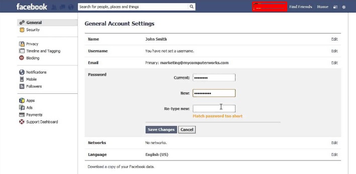 How to Change Your Facebook Password